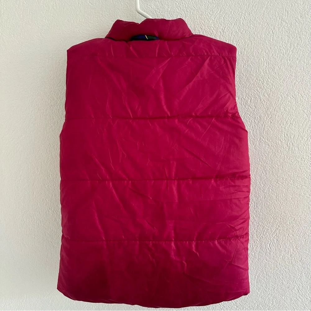 Ralph Lauren Girls Pink Blue Reversible Down Puffer Vest Size 6 Years